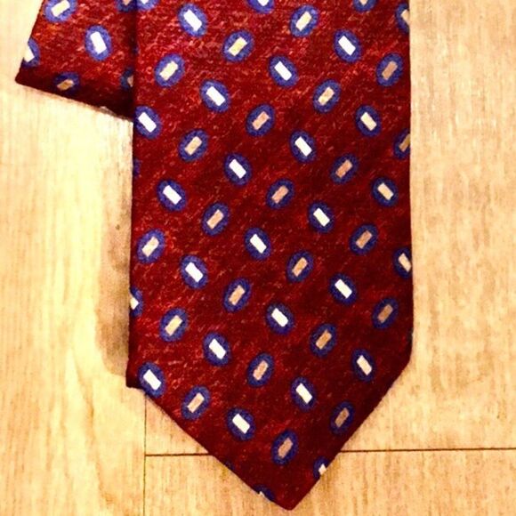 Vintage Geoffrey Bean Red Geometric Tie - Picture 9 of 9